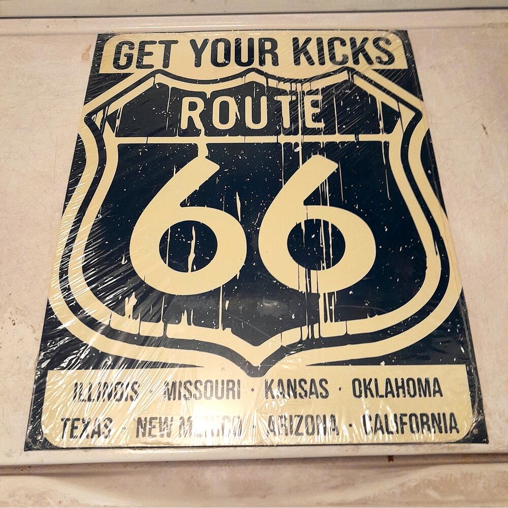 Route 66 Tin Metal Sign Retro Vintage Rte America's Mother Road 16" x 12.5" New